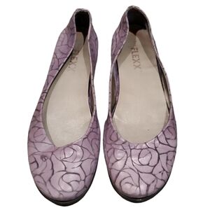 The FLEXX Women Ballet leather loafer slip on shoes sz 8B